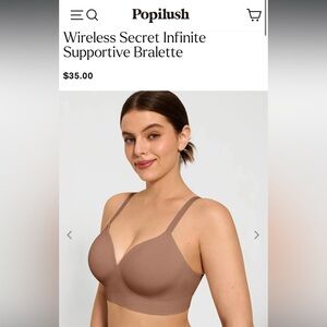 Popilush Wireless Secret Infinite Supportive Bralette - NWT